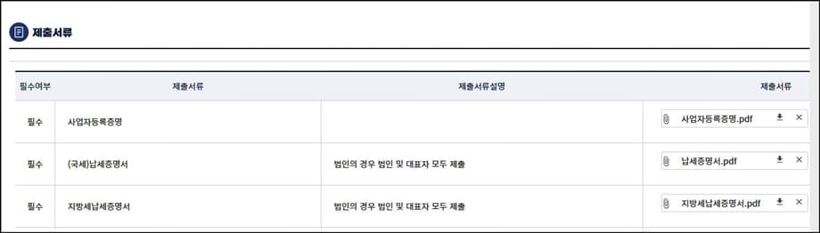 제출서류
