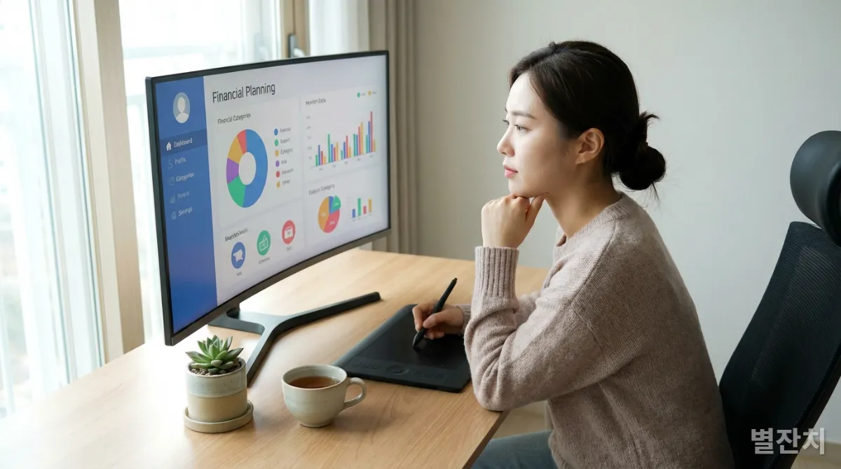 디지털 금융 앱으로 예산을 관리하는 한국인