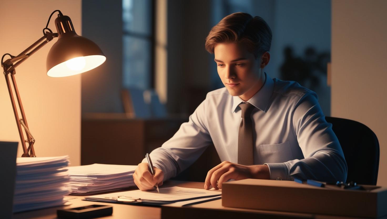 직장인이 퇴근 후 부업을 준비하는 모습