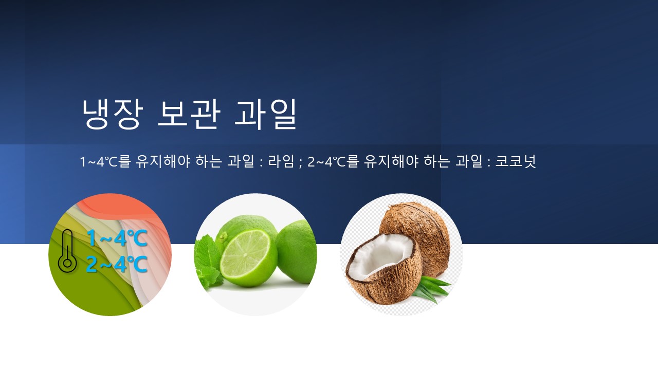 1~4℃를 유지해야 하는 과일