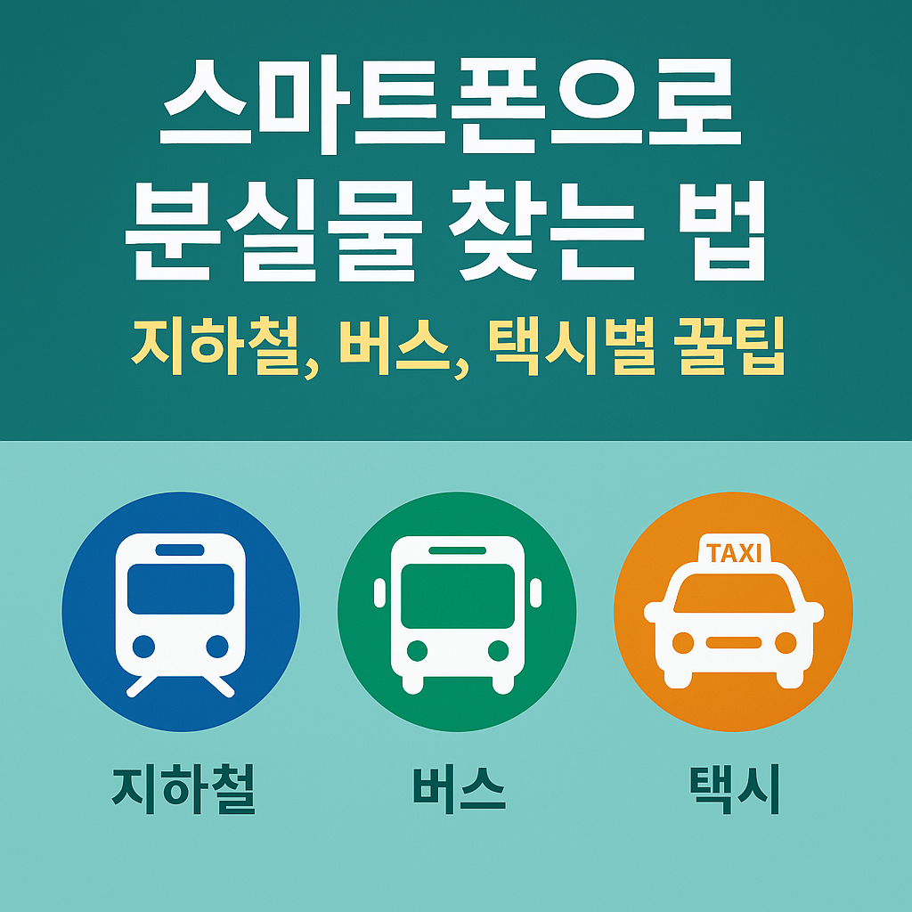 스마트폰으로 분실물 찾는 법: 지하철, 버스, 택시별 꿀팁