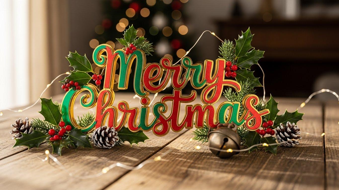 메리 크리스마스 영어글씨도안