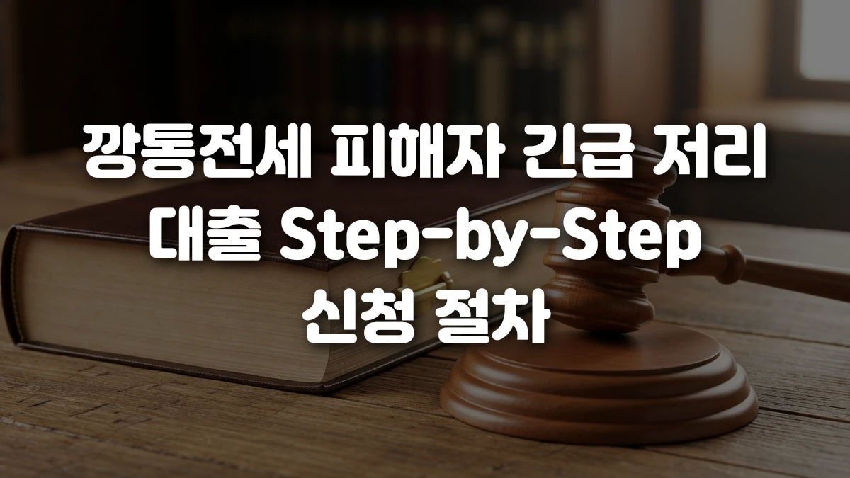 깡통전세 피해자 긴급 저리 대출 Step by Step 신청 절차