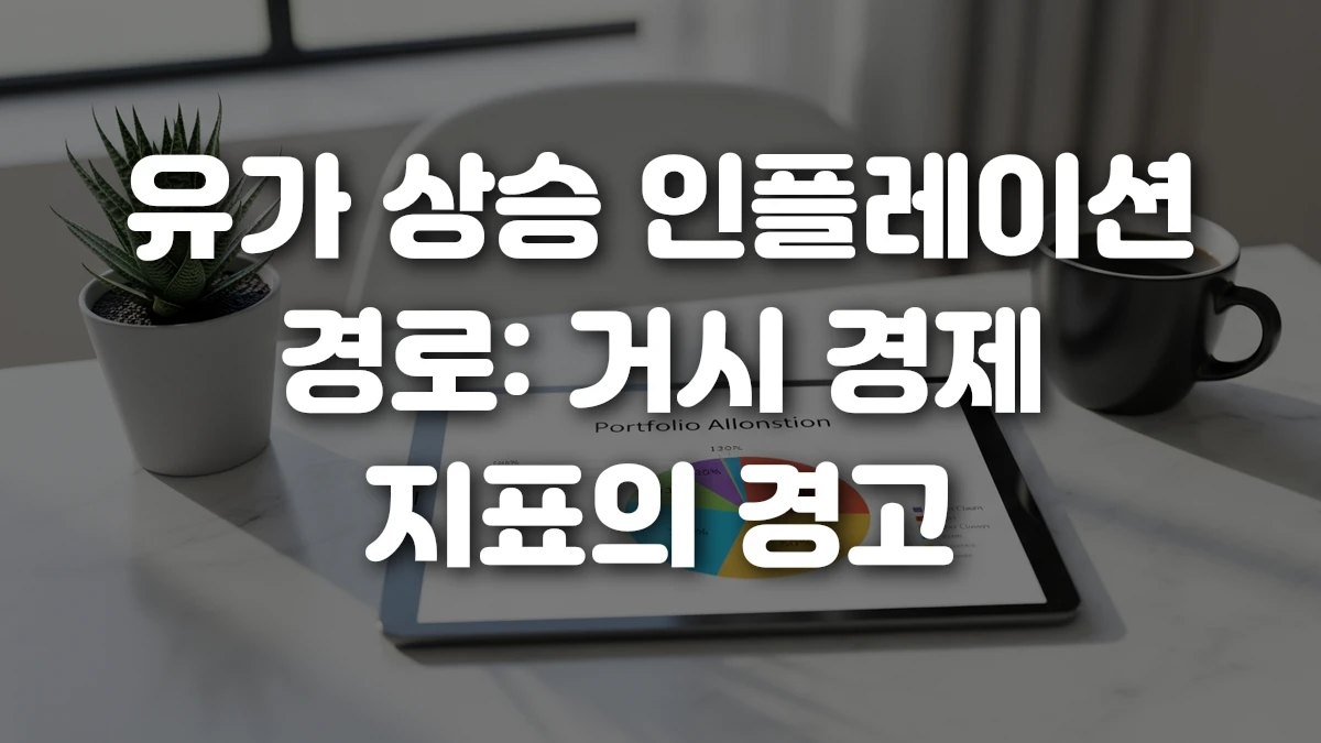 유가 상승 인플레이션 경로 거시 경제 지표의 경고