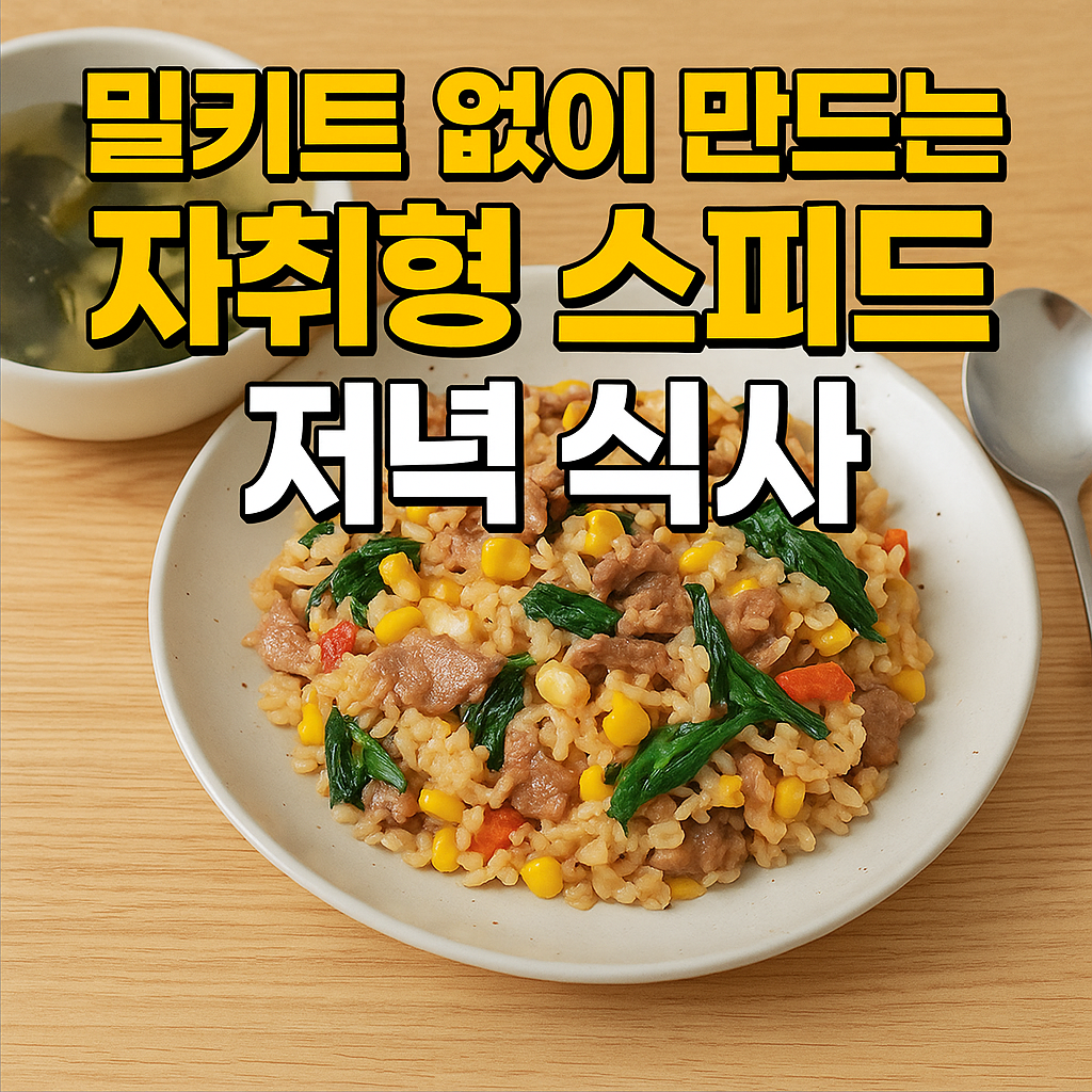 밀키트 없이 만드는 자취형 스피드 저녁 식사 5선