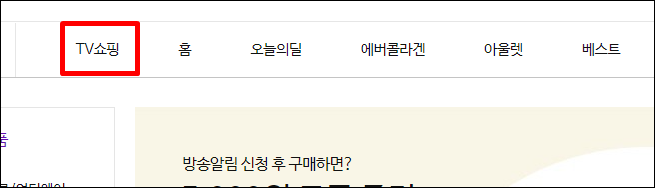 tv쇼핑카테고리