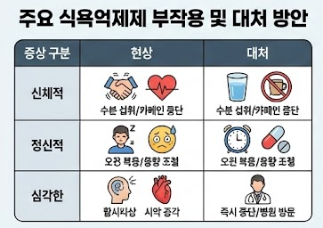 식욕억제제 부작용 대처 방안