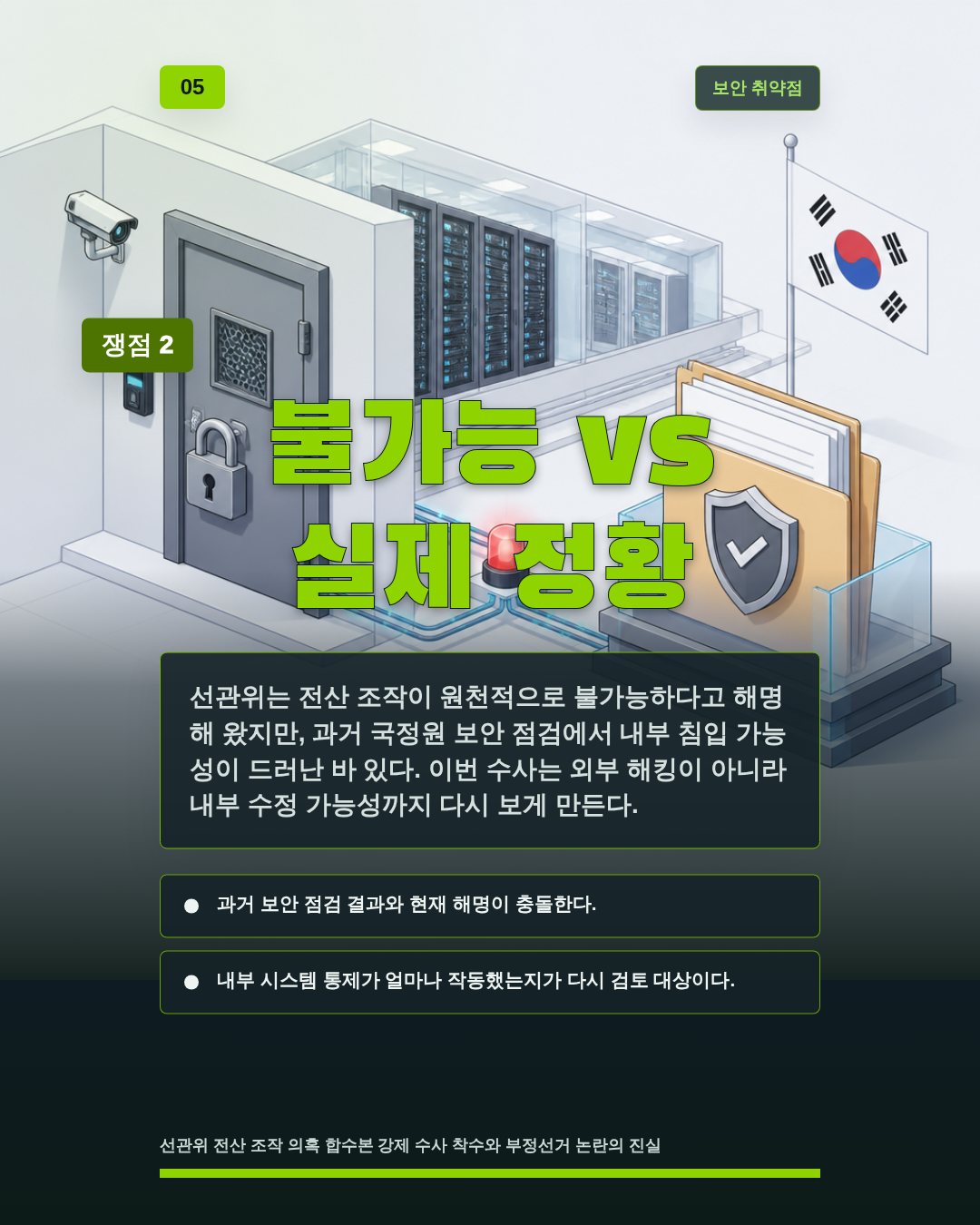 불가능 vs 실제 정황