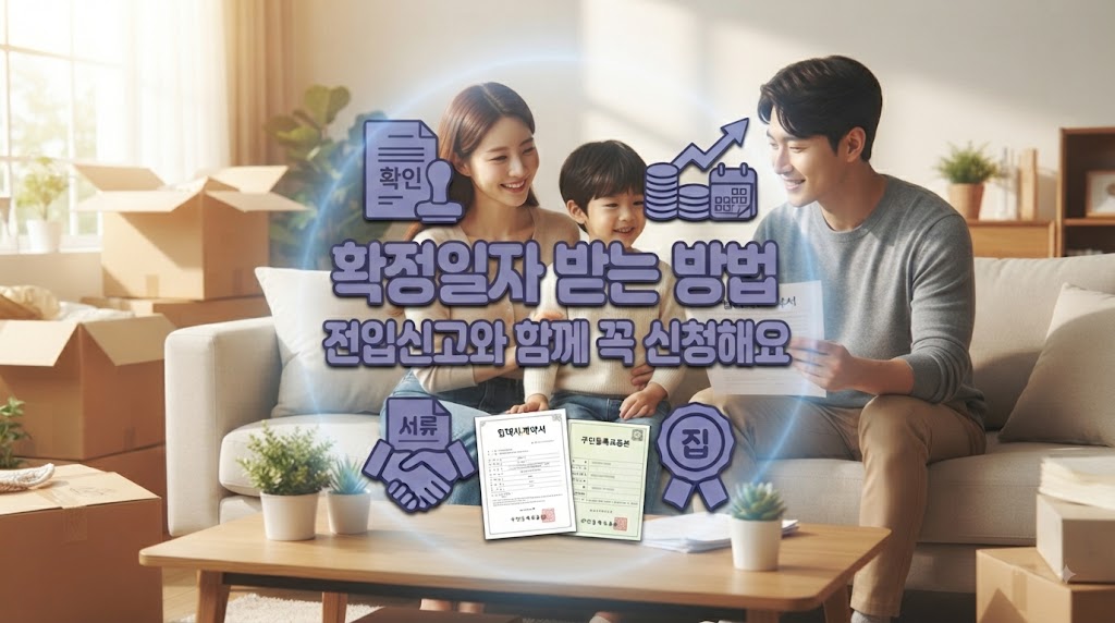 이사를 마친 이후 전입신고와 확정일자를 앞둔 가족의 모습
