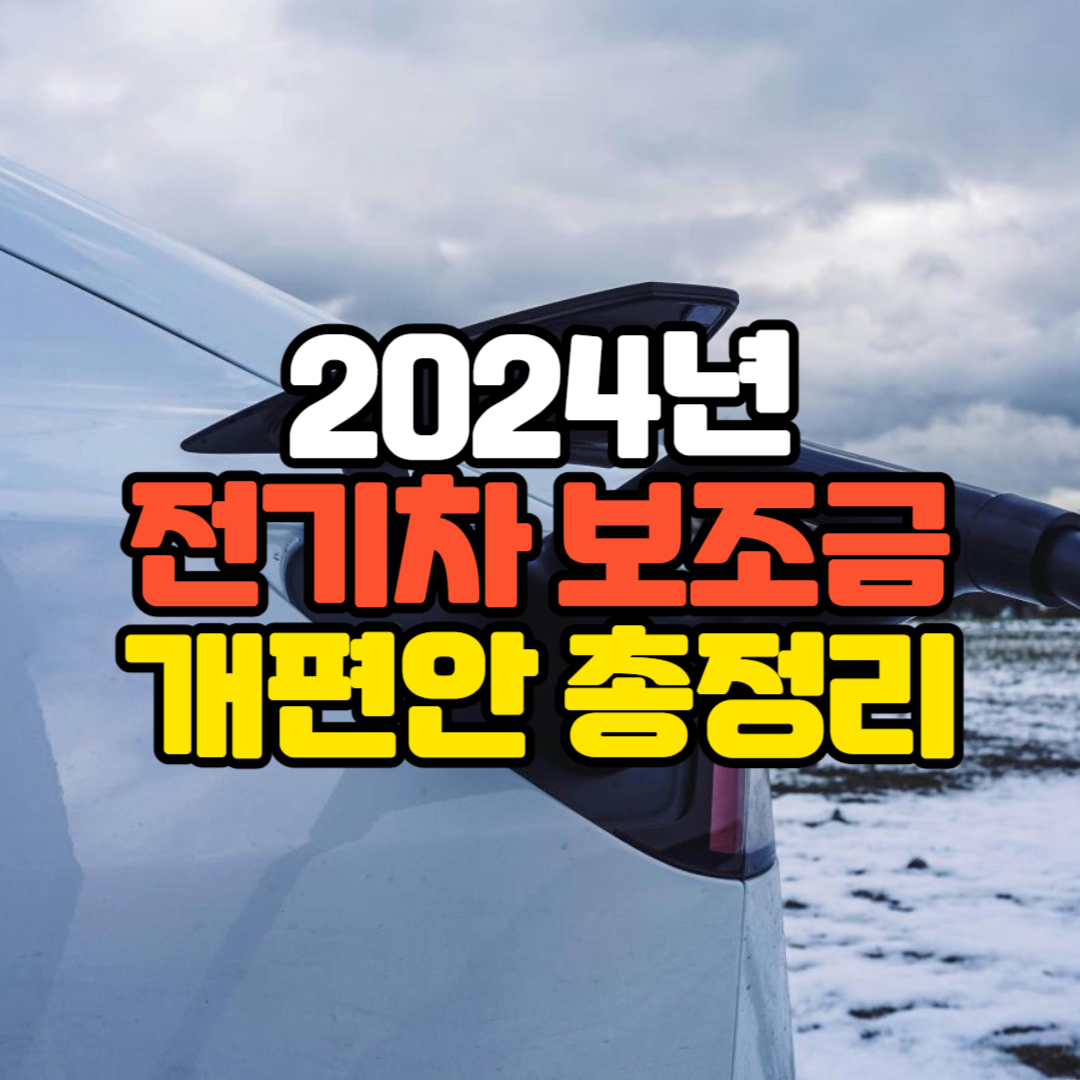 2024년 전기차 보조금 개정안 총정리