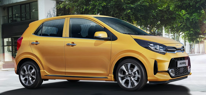 노란색-기아차-모닝-사진