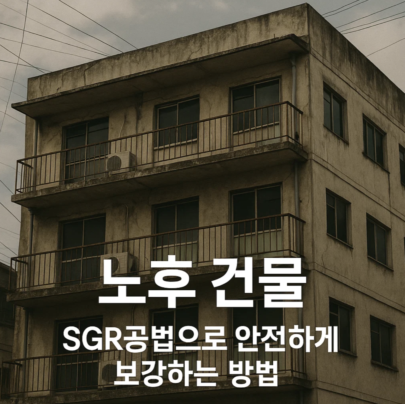 노후 건물, SGR공법으로 안전하게 보강하는 방법