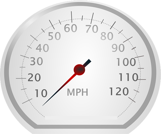 MPH 속도 계기판 이미지.