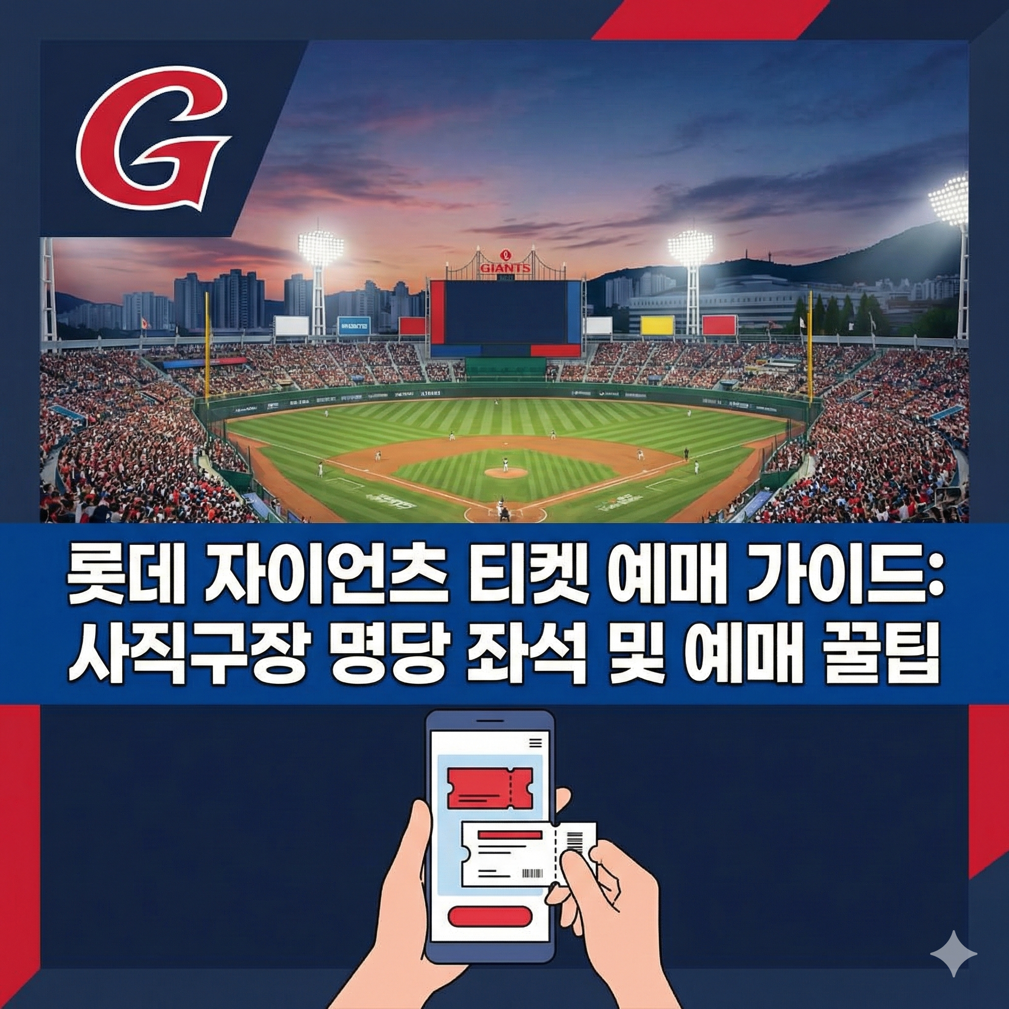 롯데 자이언츠 티켓 예매 완벽 가이드: 사직야구장 명당 좌석 및 예매 꿀팁