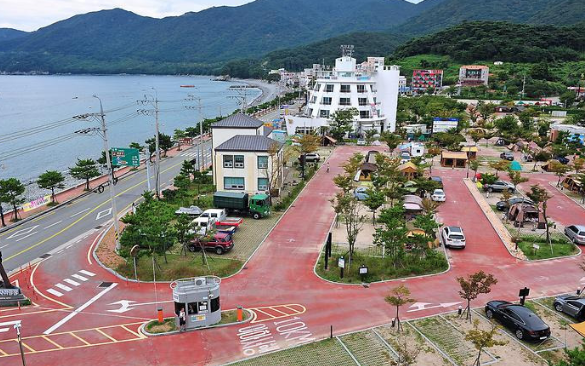 한려해상 학동 캠핑장 모습