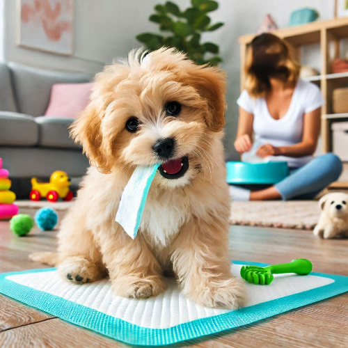 배변 패드를 먹은 강지