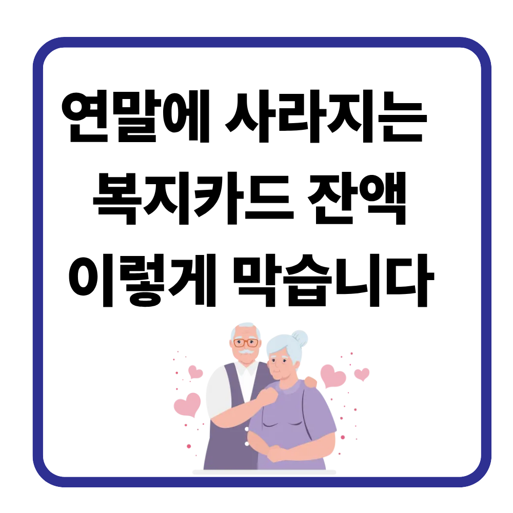 복지카드 한 장으로 연말 잔액 소멸 안 하는 계획법 시니어 실천 가이드