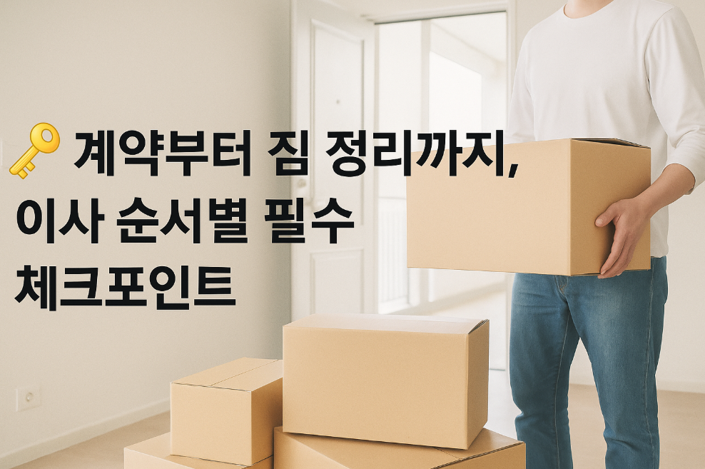 이사 순서별 필수 체크포인트
