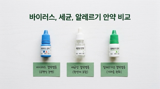 결막염 종류별 안약 비교