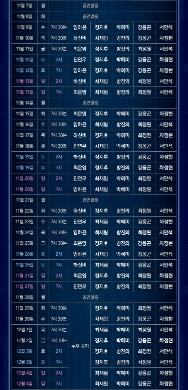 마틸다 뮤지컬 출연리스트