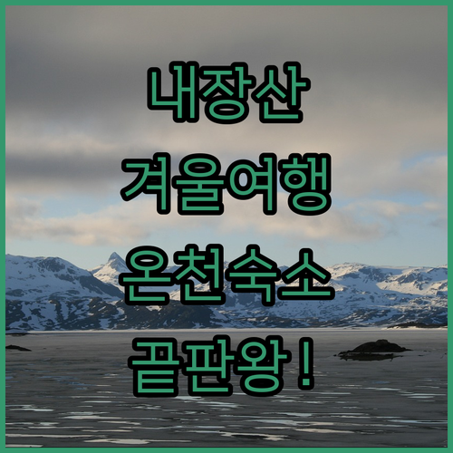 전라도 겨울 여행지 정읍 내장산 숙소..