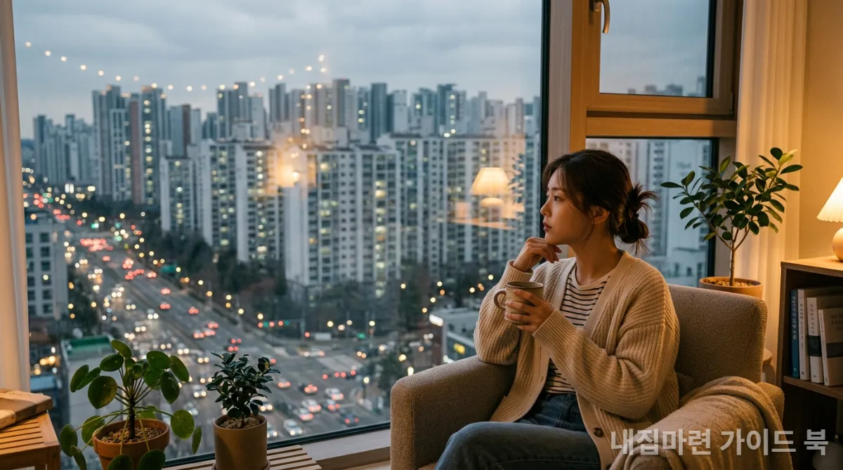 월세 부담과 주거 변화에 대해 고민하는 젊은 한국 여성의 모습