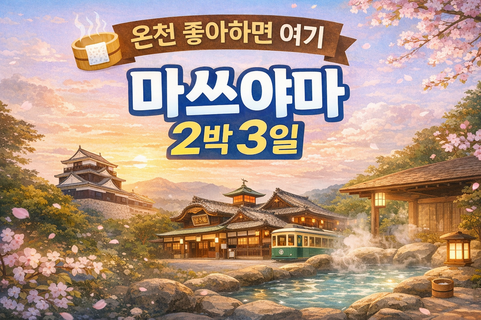 온천을 좋아하는 여행자를 위한 마쓰야마 2박 3일 일정 썸네일