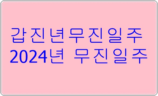 갑진년무진일주