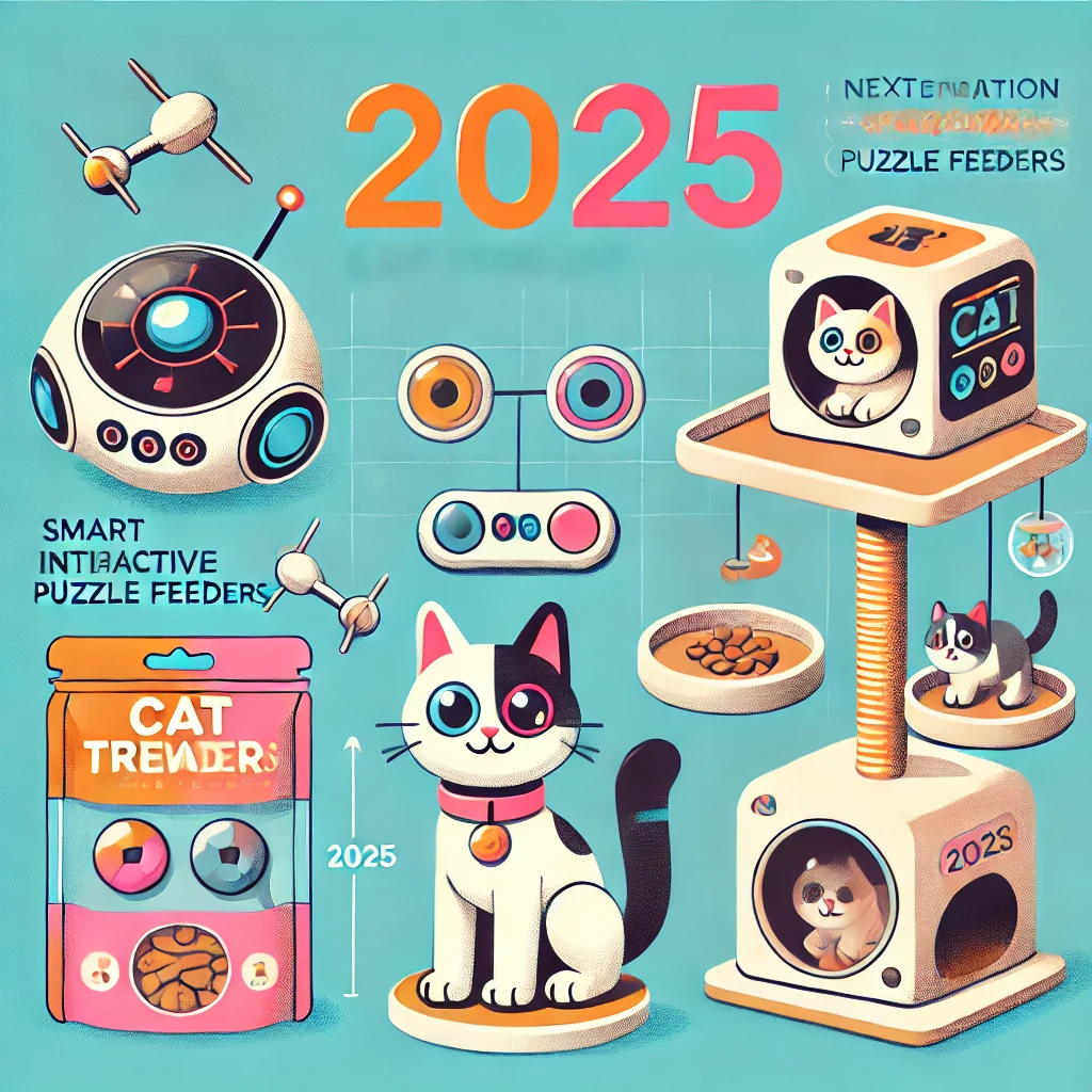 2025 고양이 장난감, 캣타워, 간식 트렌드 관련 이미지