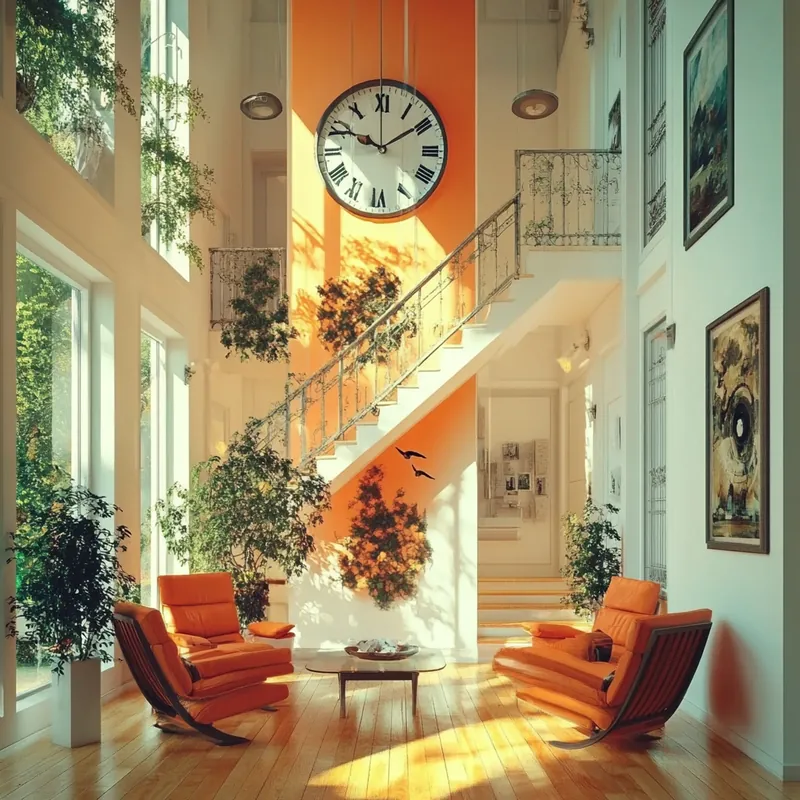 현대적인 주거 공간에 에어컨 디자인이 주목받으며 섬세한 미적 감각과 기능의 조화를 잘 드러냅니다. 은은한 자연광이 공간을 더욱 화사하게 만들어 줍니다.