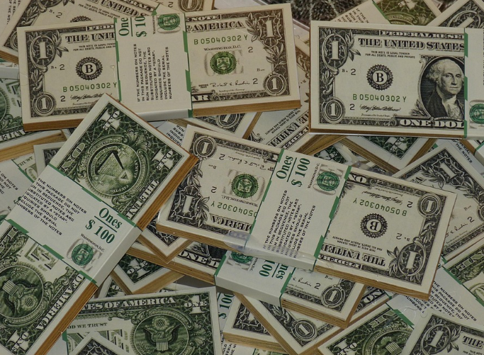 bundles of US dollar bills