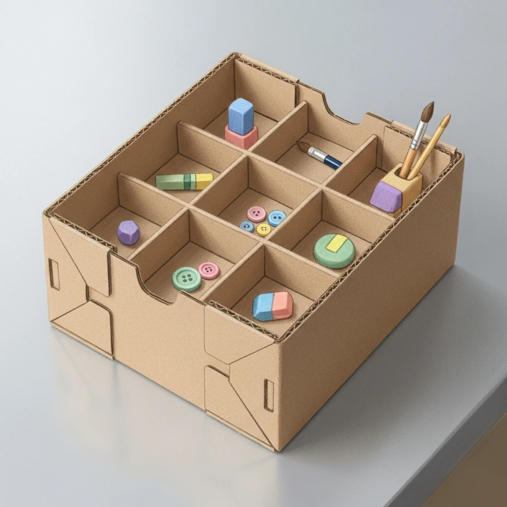 칸막이 있는 종이상자