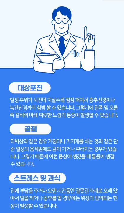왼쪽 갈비뼈 아래 통증의 원인들