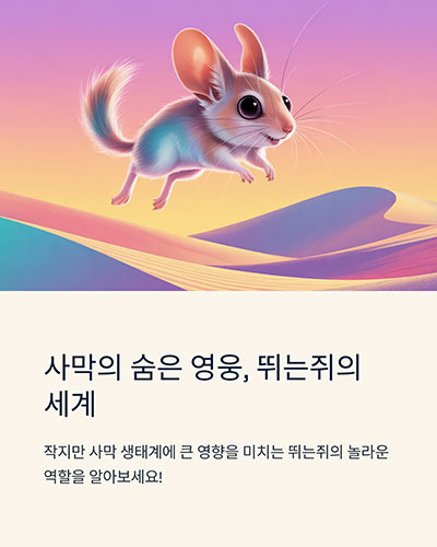 뛰는쥐는 사막에서 어떤 역할을 하나요?