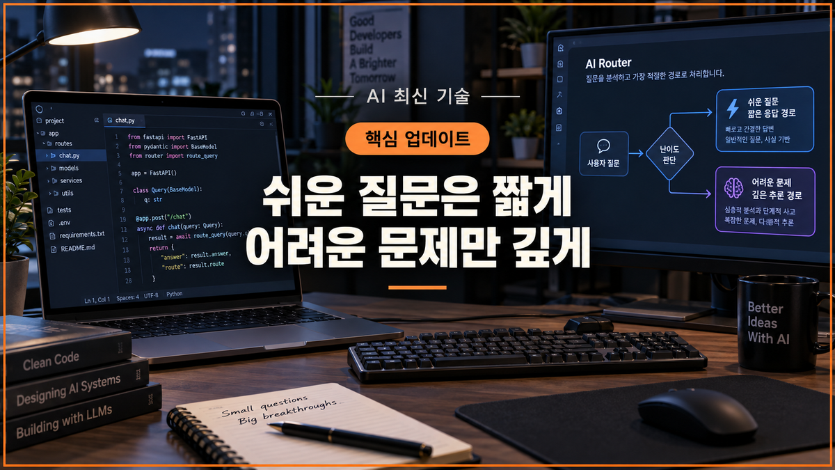 When2Think 추론 예산 배분을 표현한 AI 최신 기술 대표 이미지