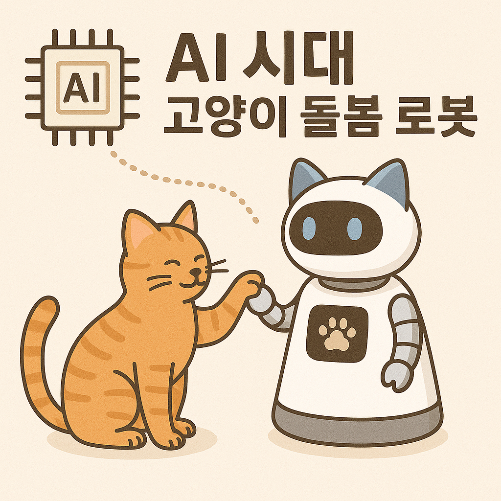 AI 시대 고양이 돌봄 로봇 관련 이미지