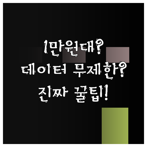 자취생을 위한 알뜰폰 요금제 추천 데..