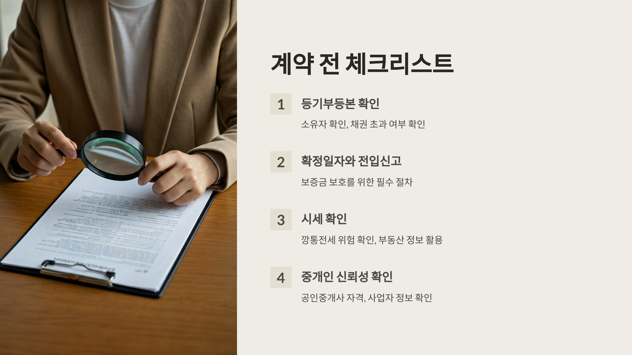 계약 전 체크해야 할 내용