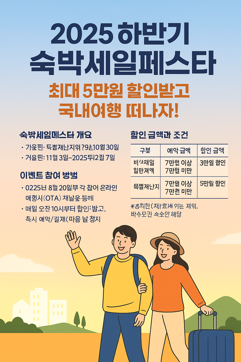 2025 하반기 숙박세일페스타 ❘ 최대 5만원 할인받고 국내여행 떠나자!
