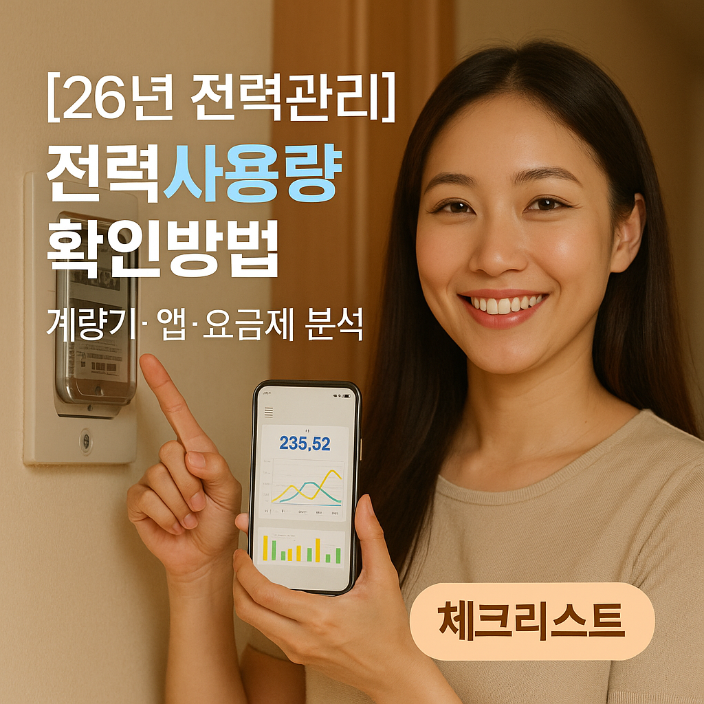 [26년 전력관리] 전력사용량 확인방법 ｜ 계량기&middot;앱&middot;요금제 분석