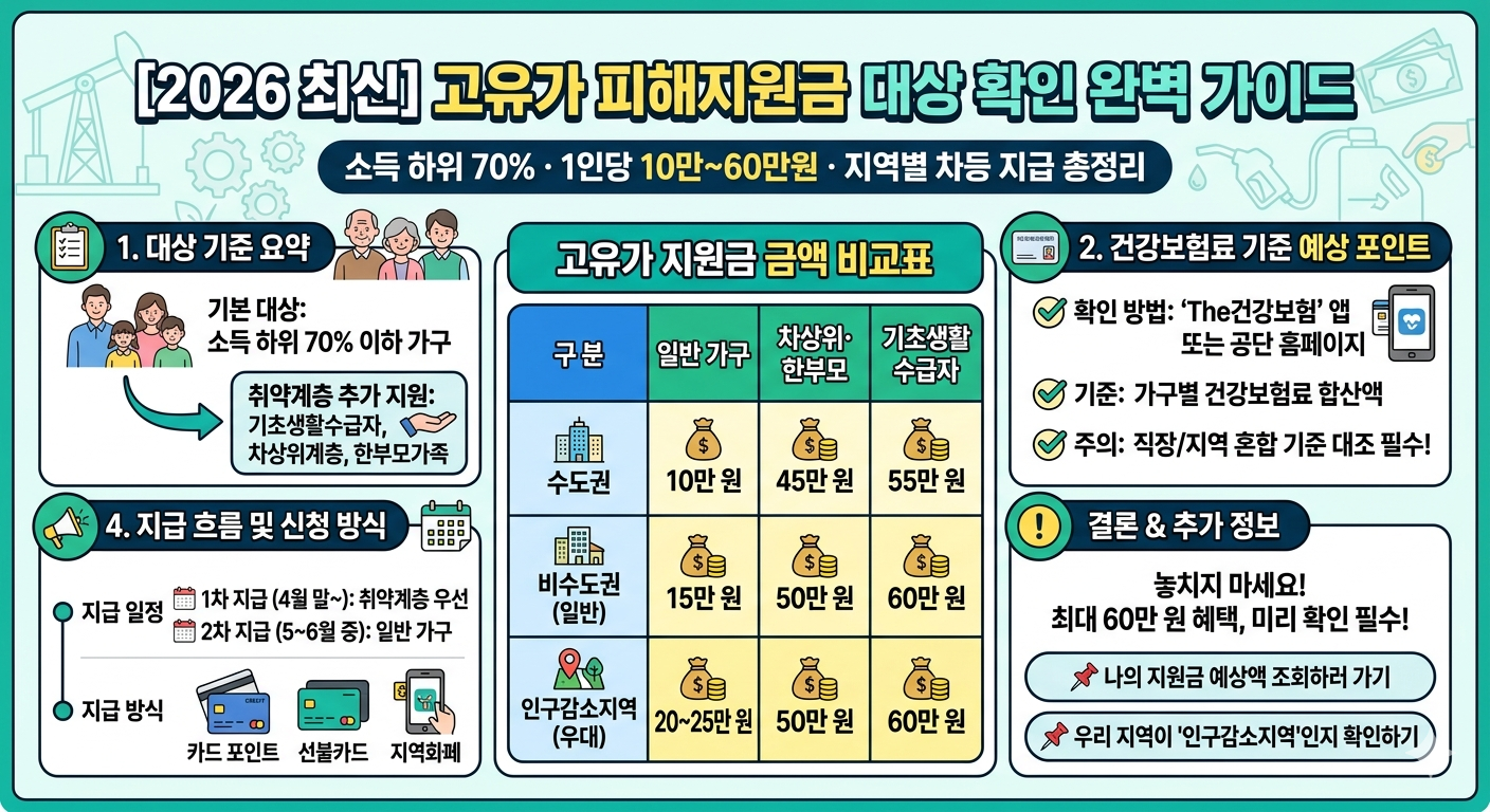 고유가 피해 지원금 한 눈에 보기