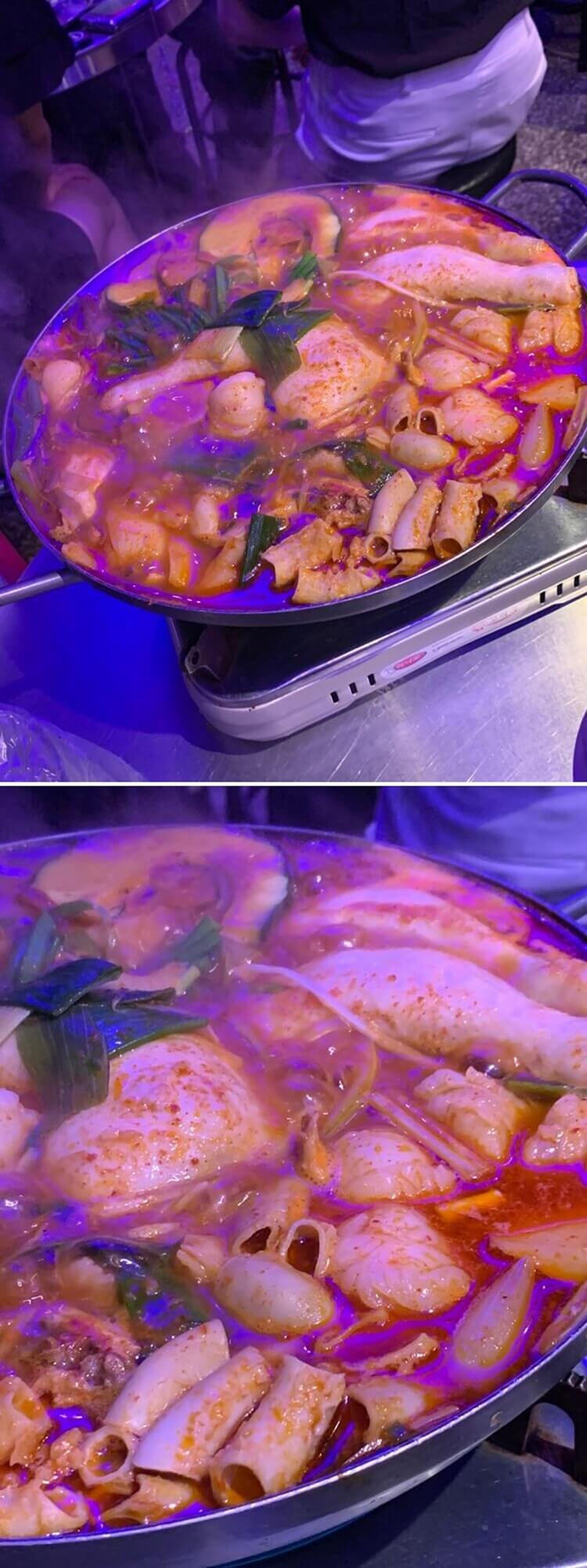 끓어 매콤하게 맛있게 조리된 곱도리탕