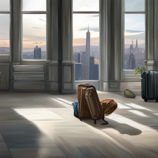 여행 중 짐을 잃어버린 모습