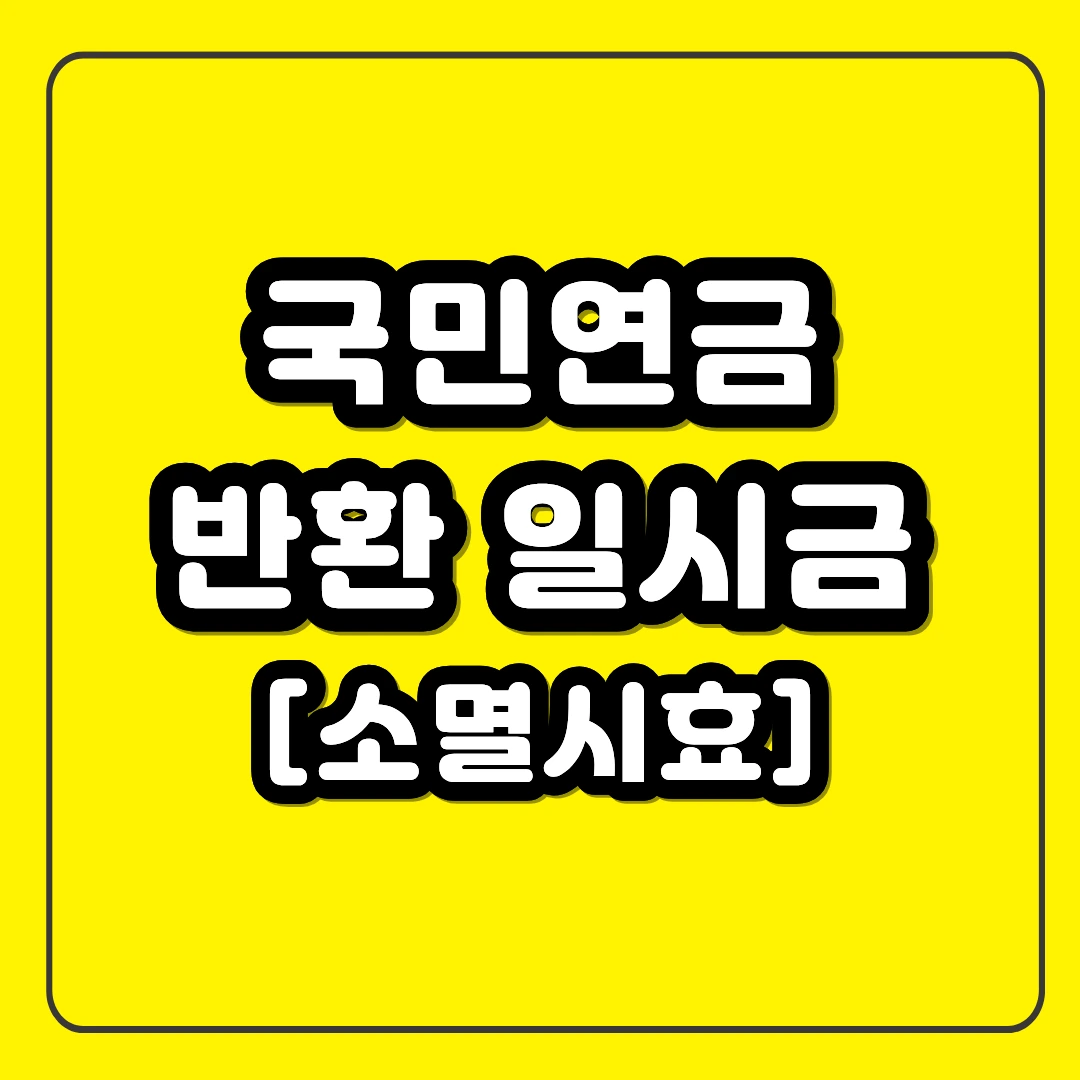국민연금반환일시금, 반환일시금수령조건, 반환일시금신청, 반환일시금이자, 국민연금반납제도, 소멸시효, 이자 계산법
