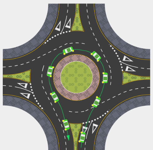 회전교차로 유턴할 때 그림