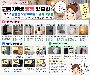 1인 가구 안심 홈 보안 아이템과 범죄 예방 팁