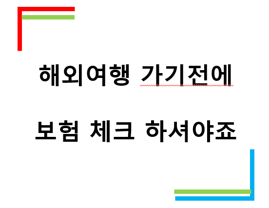 해외여행 보험체크