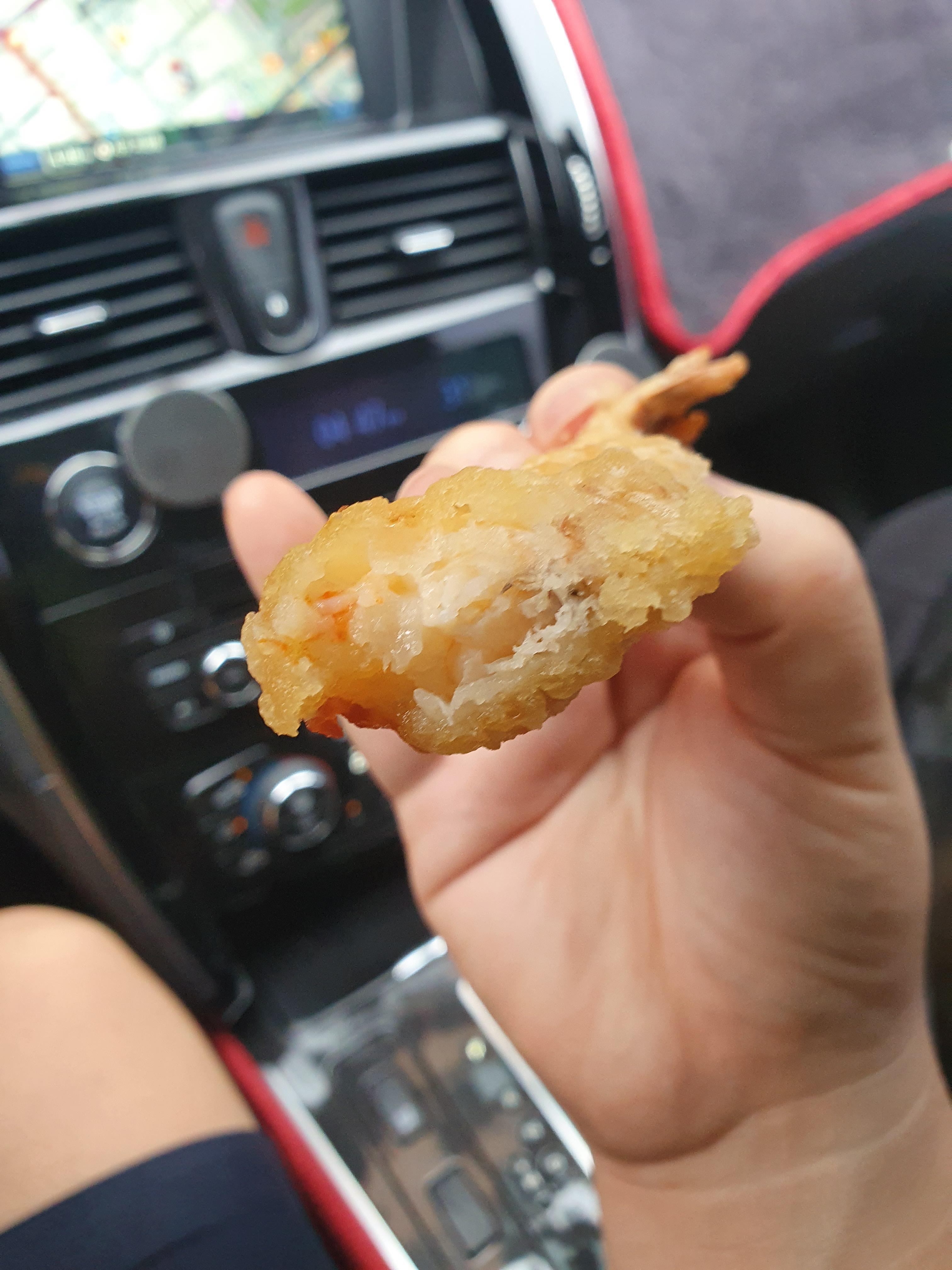 한민시장 온양삼색호떡 새우튀김 속살