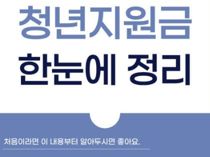 청년 지원금 종류 한눈에 정리(국민취업지원제도 (Ⅰ유형), 청년미래적금, 청년 월세지원 (상시화), K-패스)