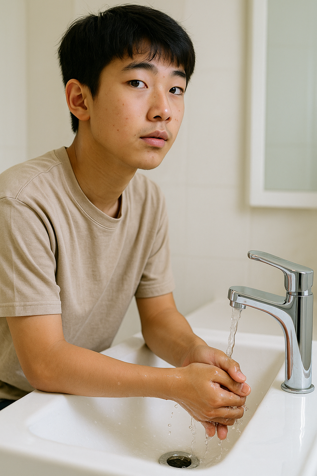 손 씻는 장면
